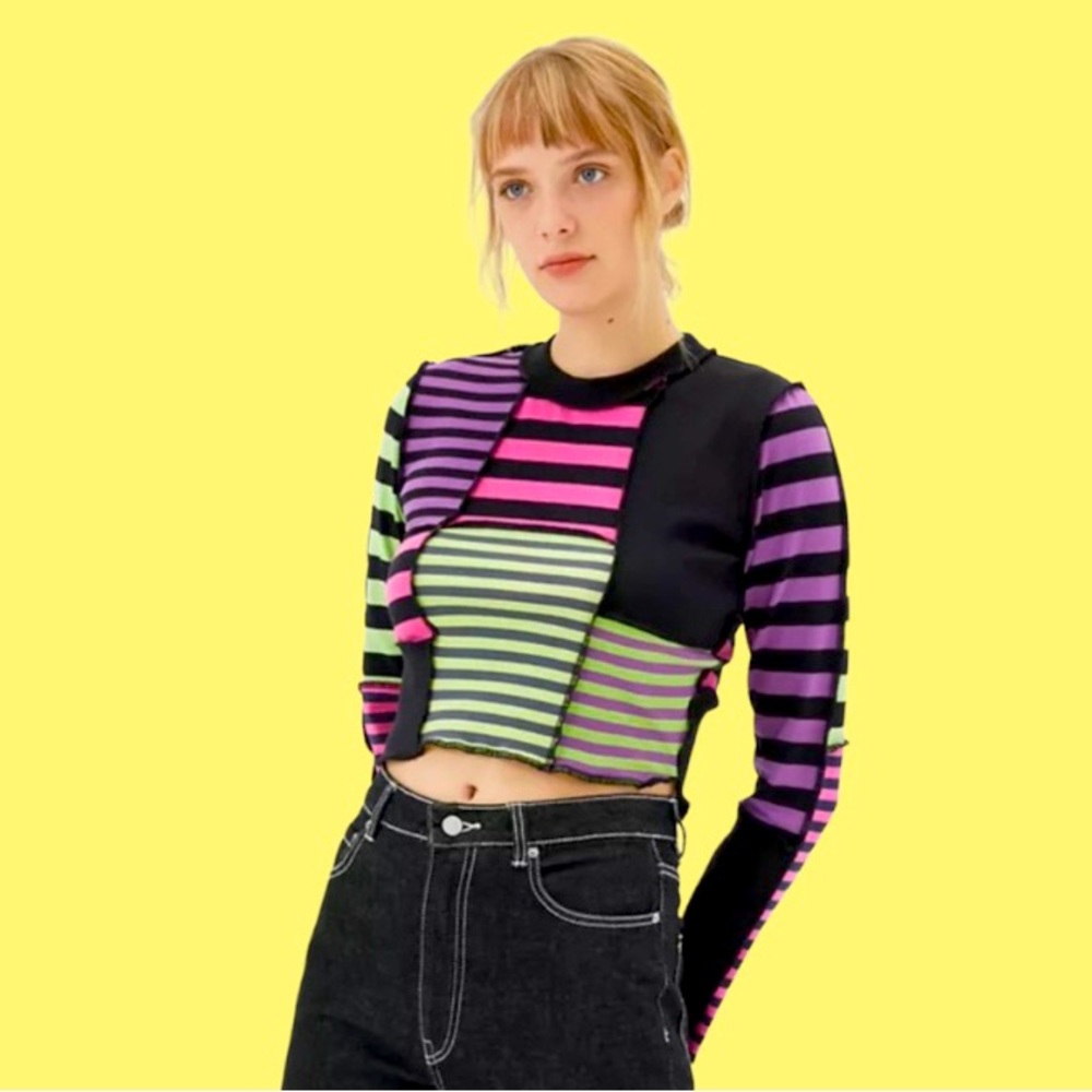 Ragged Priest patchwork crop top